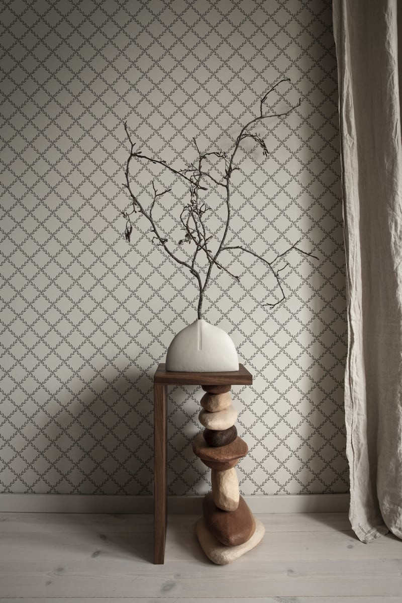 Tapet lavabil, Trellis Graphite, Sandberg, 5.3mp / rola