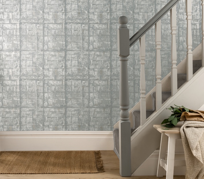 Tapet, Patina, Mist Grey Luxury Textured, 1838 Wallcoverings, 5.3mp / rola