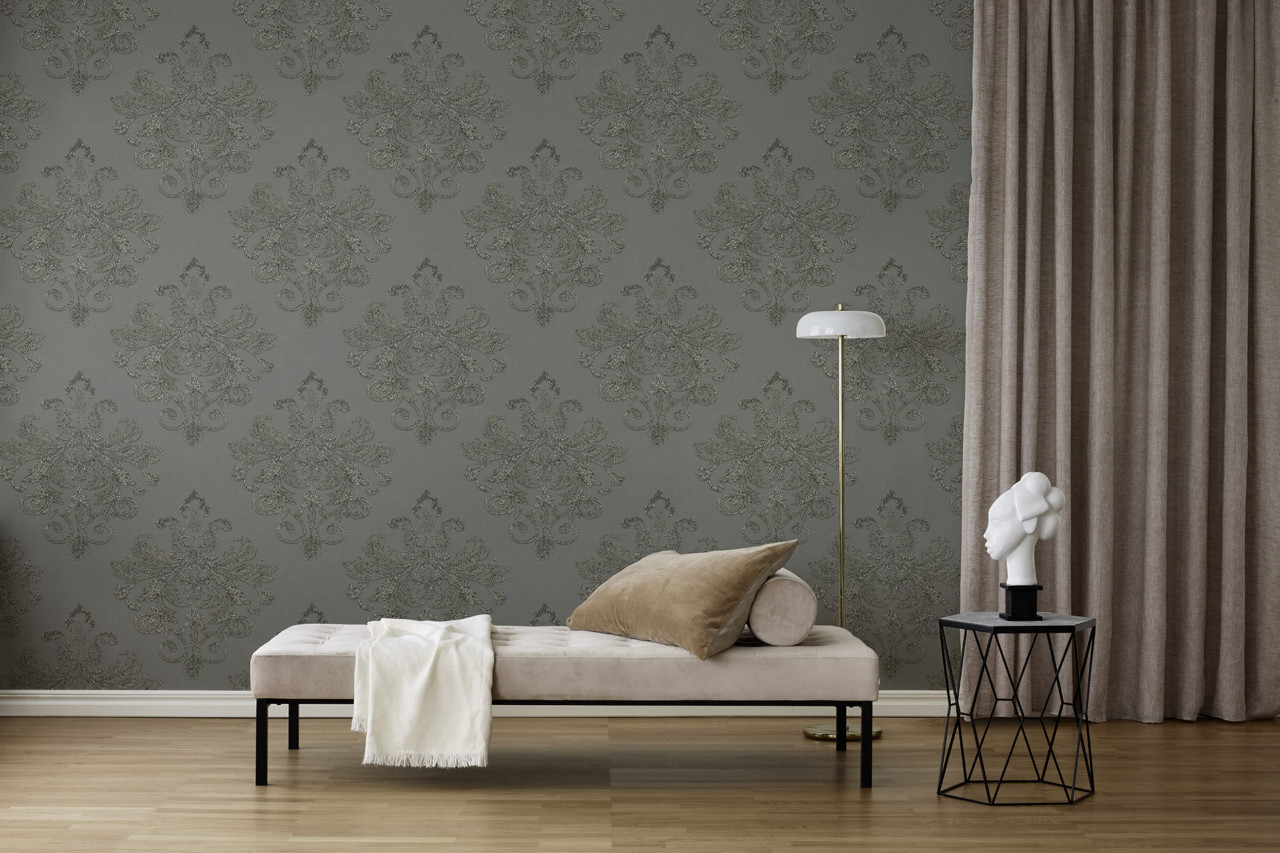 Fototapet, Baroque Pearl, Gray, Rebel Walls