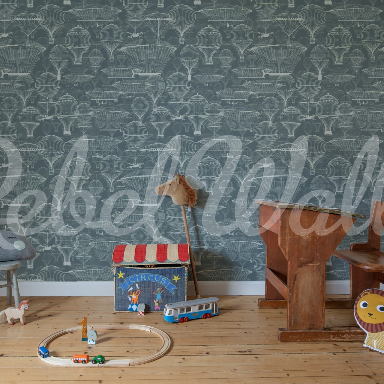 Fototapet, Bon Voyage, Blue, Rebel Walls