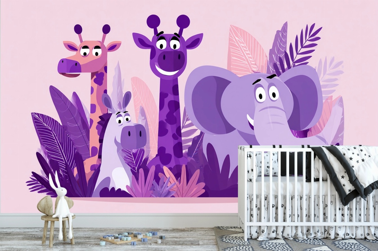 Fototapet copii, Purple animals 103