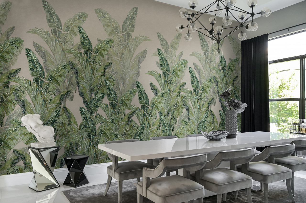 Fototapet, Jungle Pearl, Beige, Rebel Walls