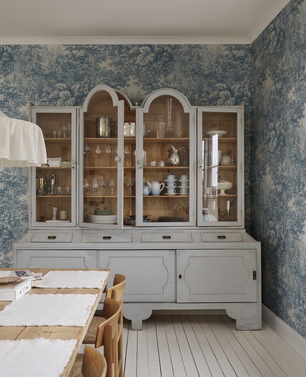 Fototapet lavabil, Forest Toile, Blue, Sandberg