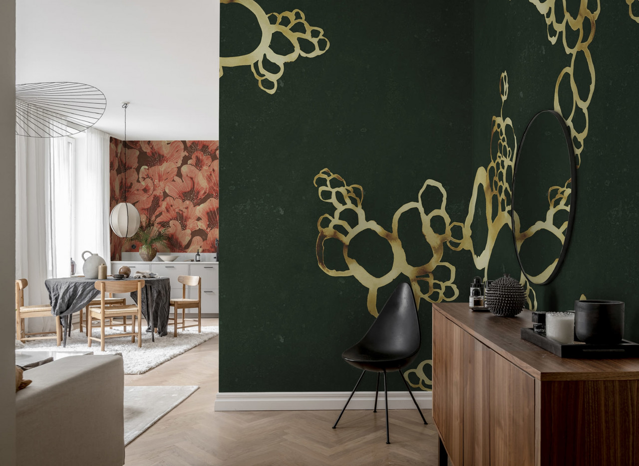Fototapet, Lightning Clownfish, Green, Rebel Walls