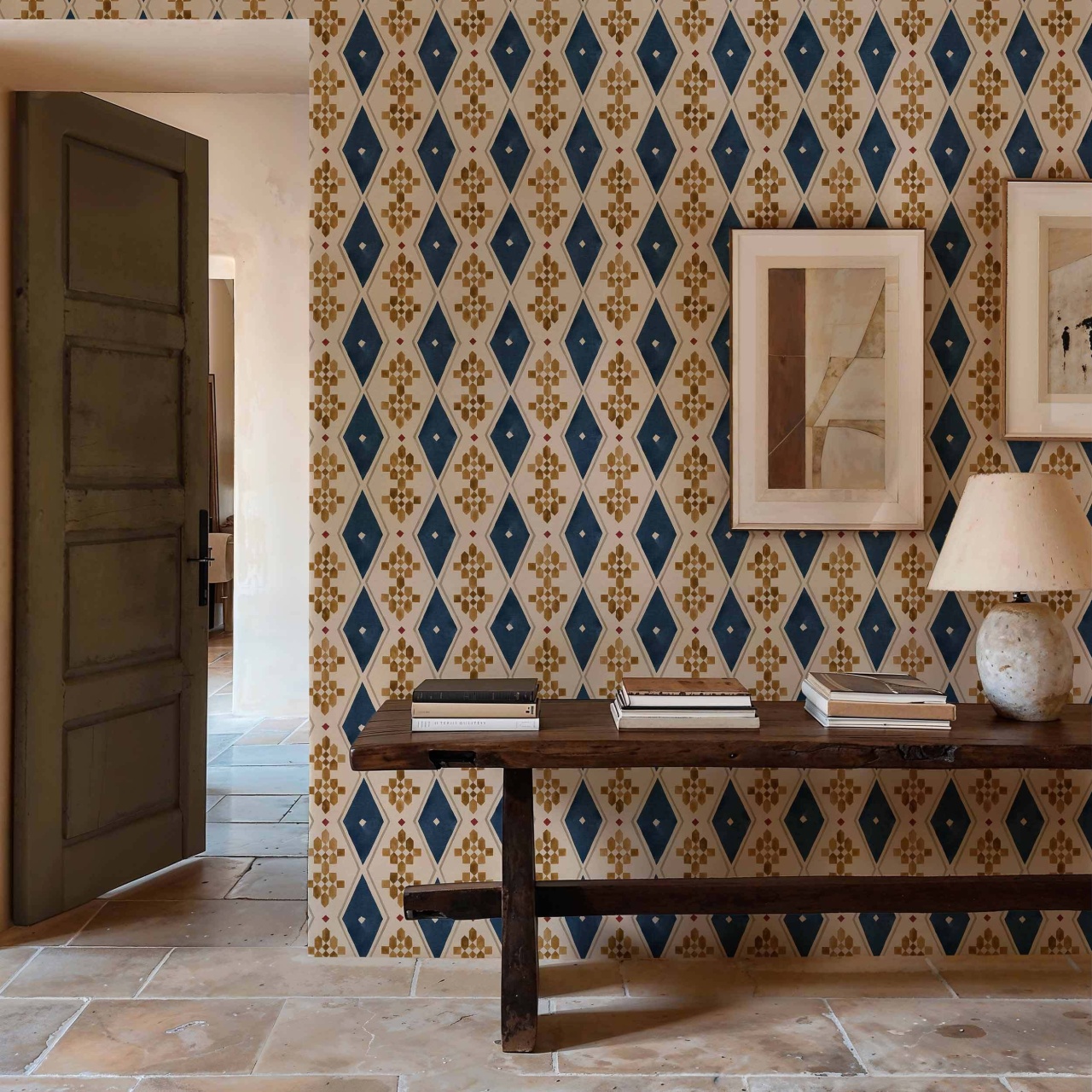 Tapet, Beldi Rugs, Ultramarine, Coordonne, 5.2mp / rola