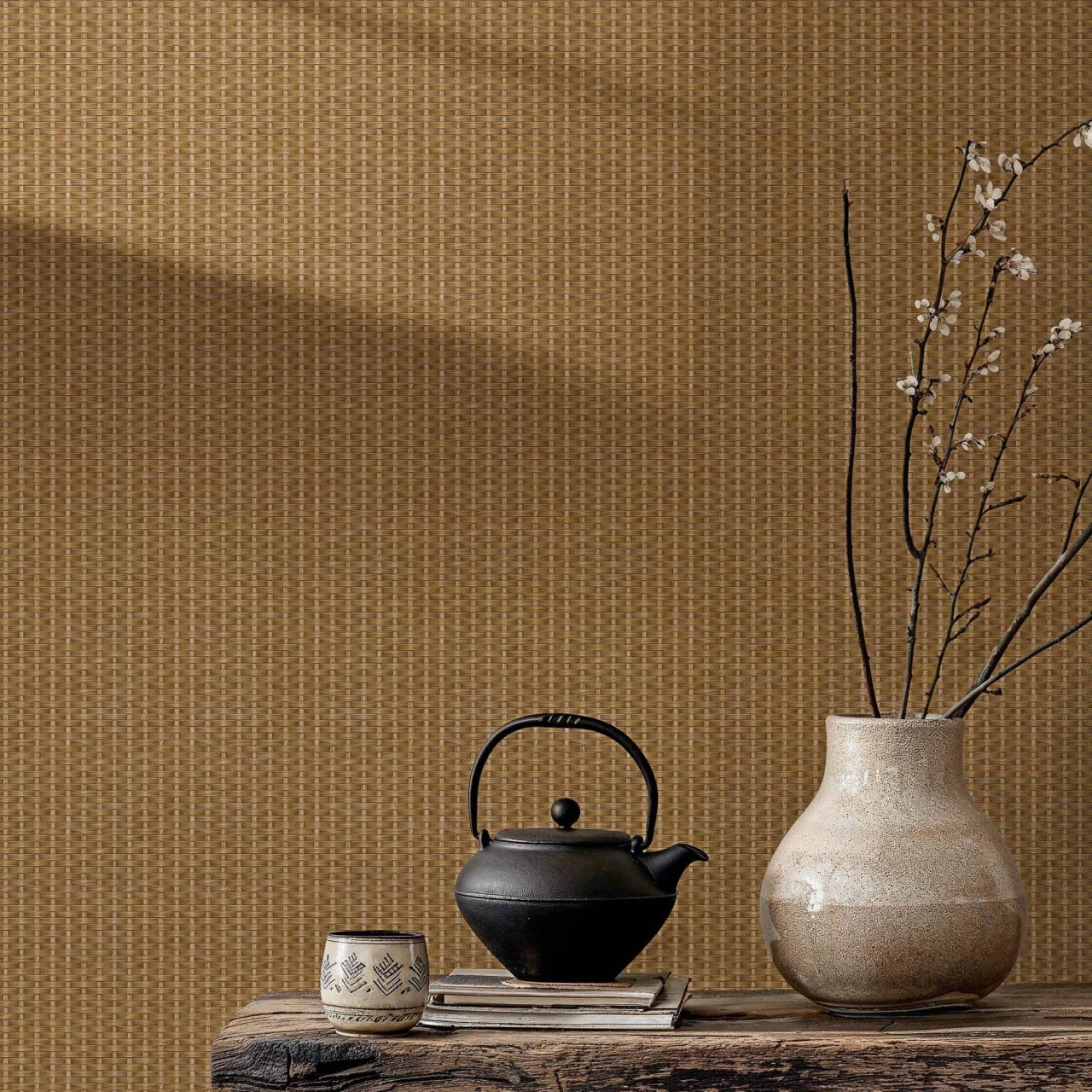 Tapet, Kuba Raffia, Sienna, Coordonne, 5.2mp / rola