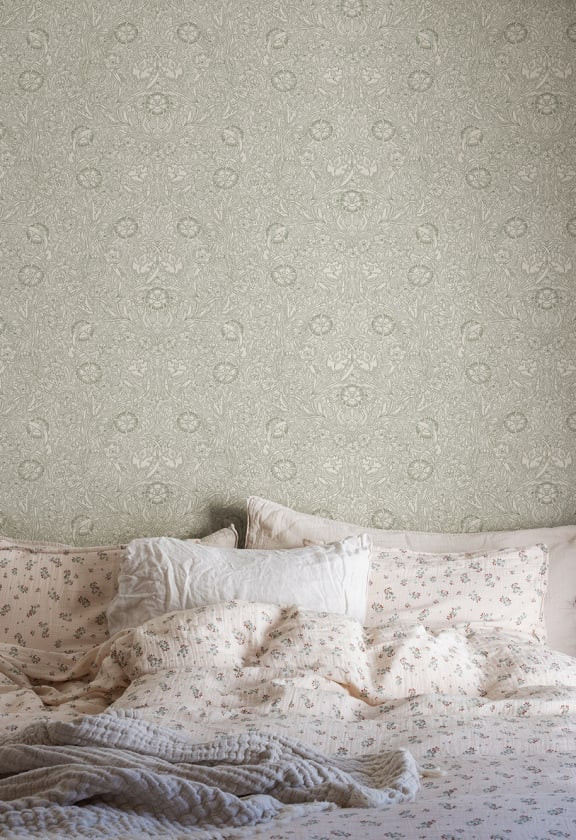 Tapet lavabil, Caroline, Moss Green, Sandberg, 5.3mp / rola