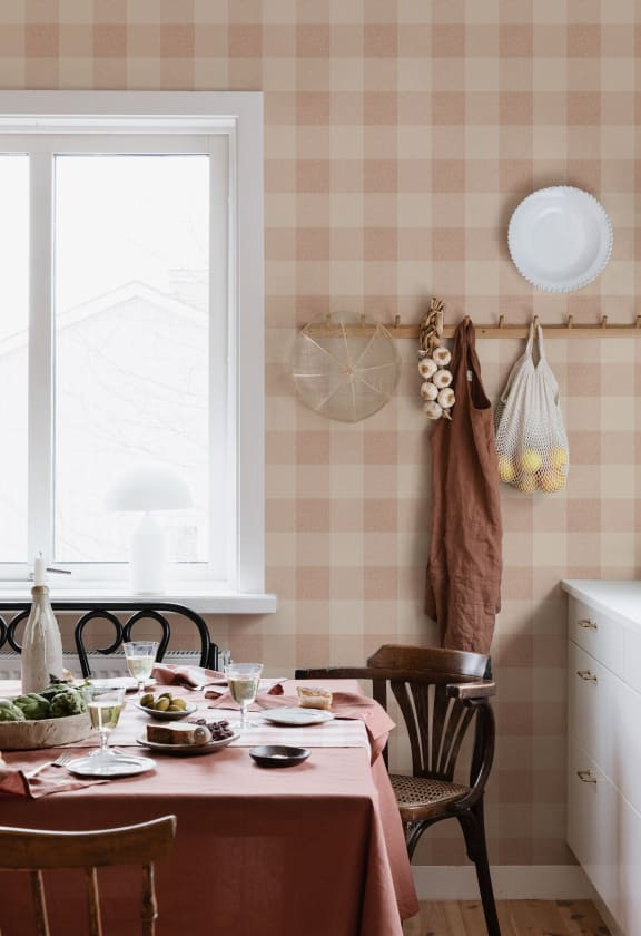 Tapet lavabil, Lykke, Terracotta, Sandberg, 5mp / rola
