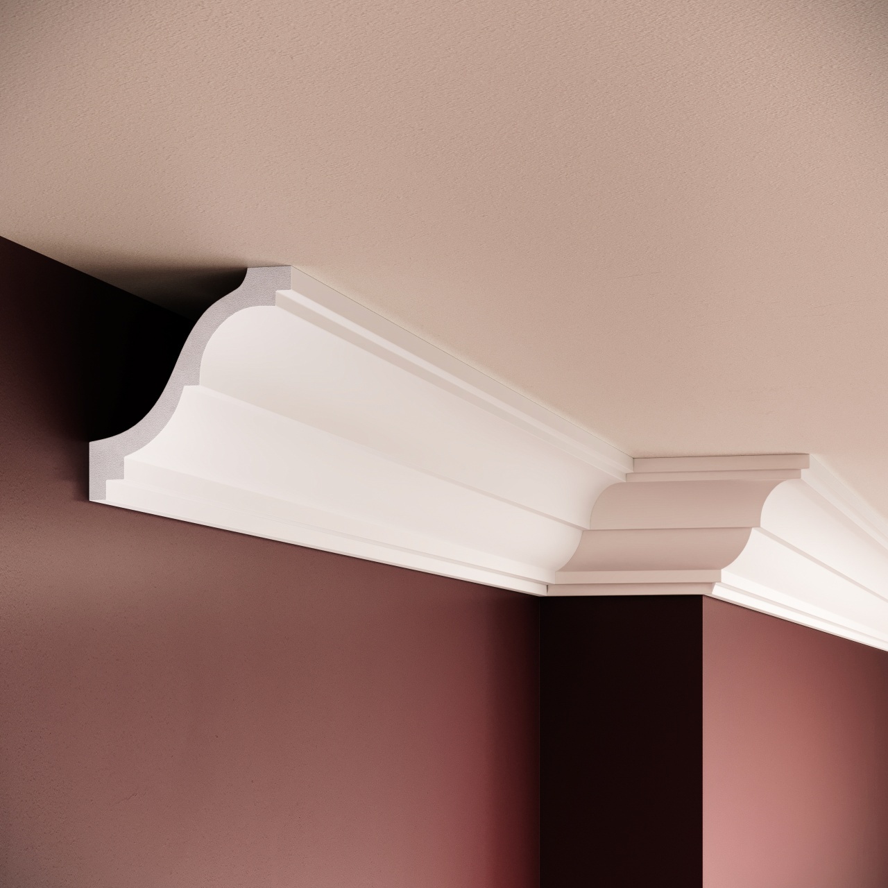 Cornisa polimer rigid, Manavi, P876-8x8.5x200cm