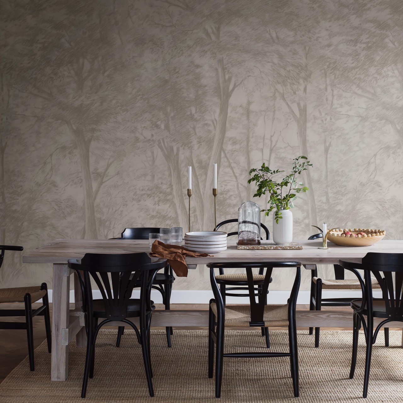 Fototapet lavabil, Sketch of Trees 9631W