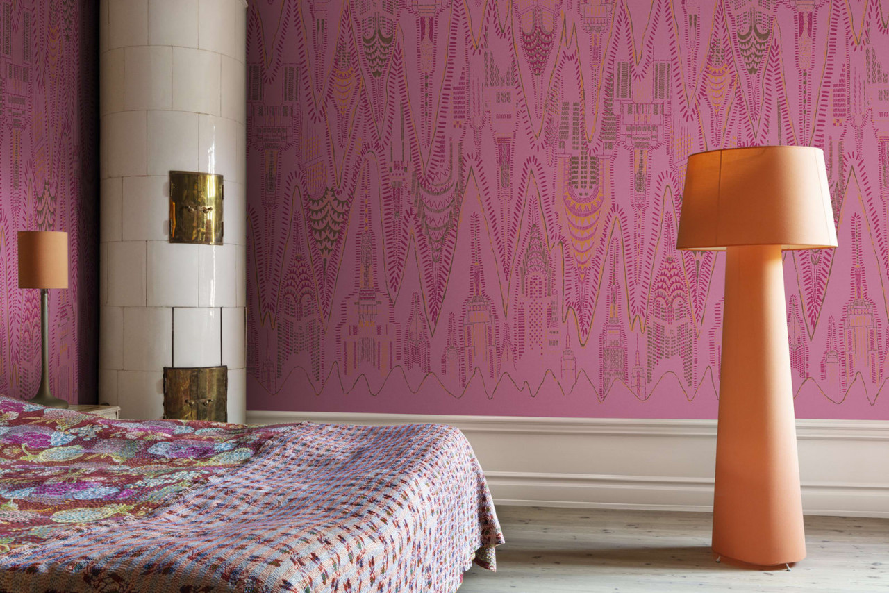 Fototapet, Manhattan, Hot Pink, Rebel Walls