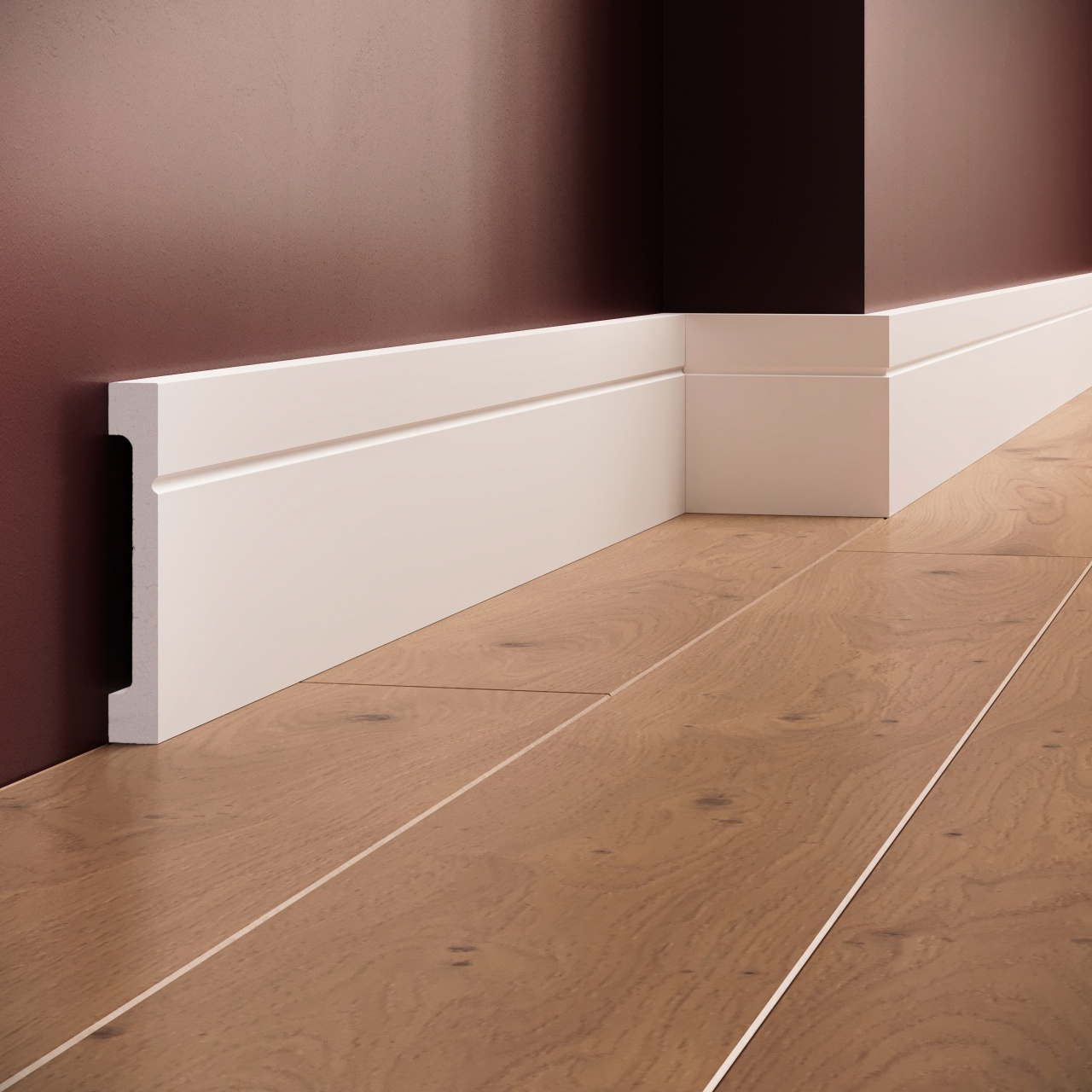 Plinta polimer rigid, Manavi, S12-11x1.6x200 cm