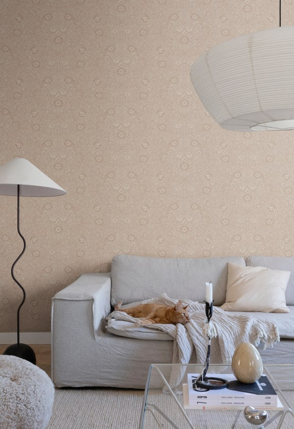 Tapet lavabil, Caroline, Terracotta, Sandberg, 5.3mp / rola