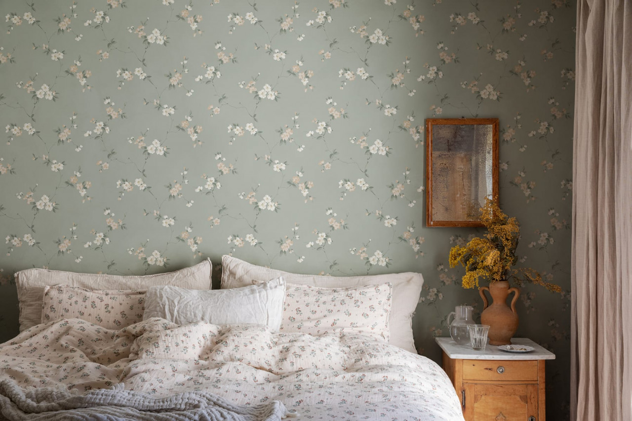 Tapet lavabil, Engla Sage Green, Sandberg, 5.3mp / rola