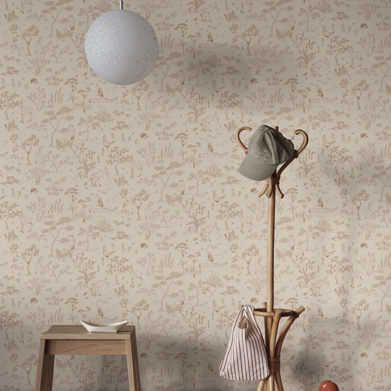 Tapet lavabil, Hollie, Terracotta, Sandberg, 5.3mp / rola