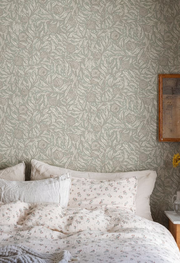 Tapet lavabil, Olof, Sage Green, Sandberg, 5.3mp / rola