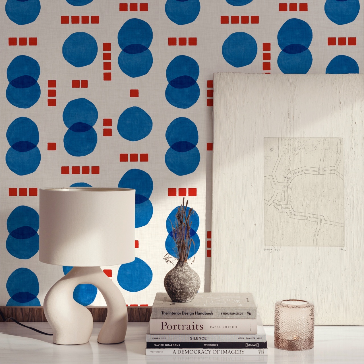 Tapet lavabil Rebel Dots, Blue, TresTintas 5mp / rola
