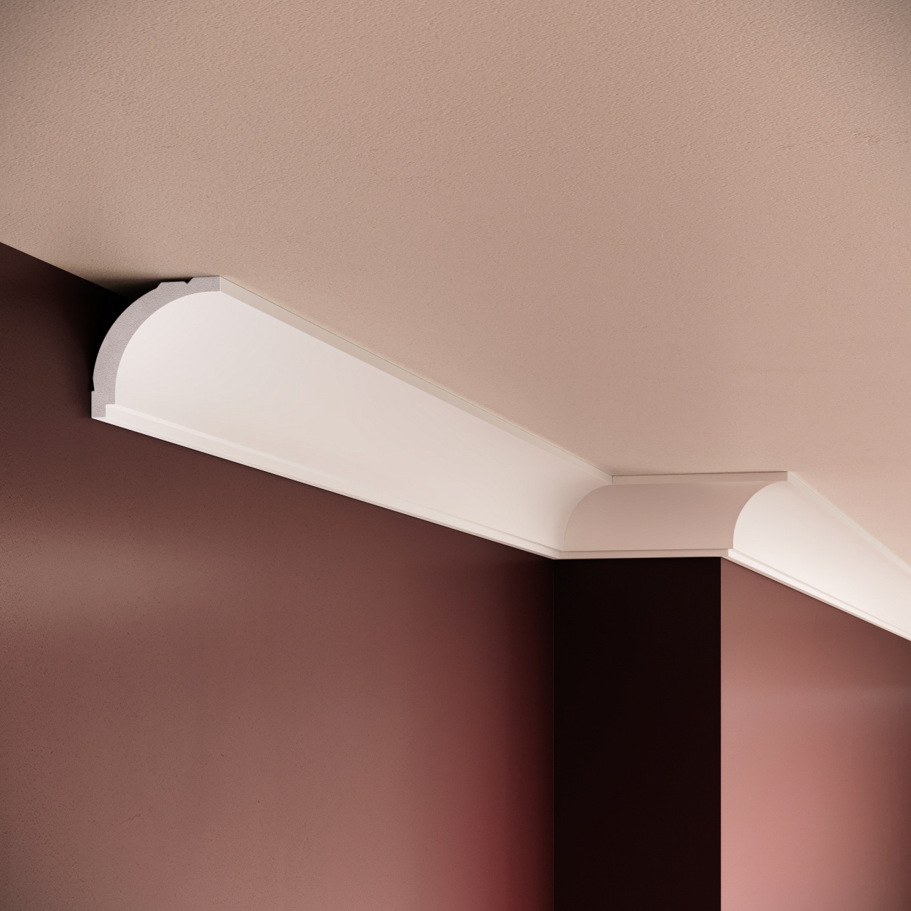 Cornisa polimer rigid, Manavi, C4 - 5x5x200 cm