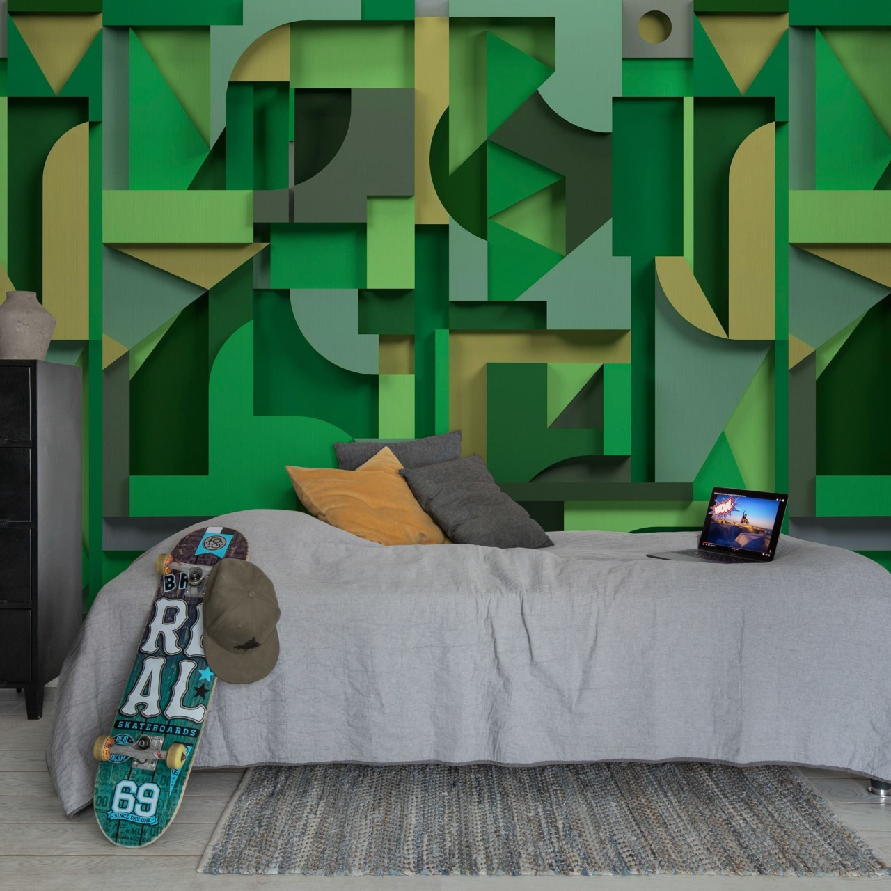 Fototapet, Caroline, Green, Rebel Walls