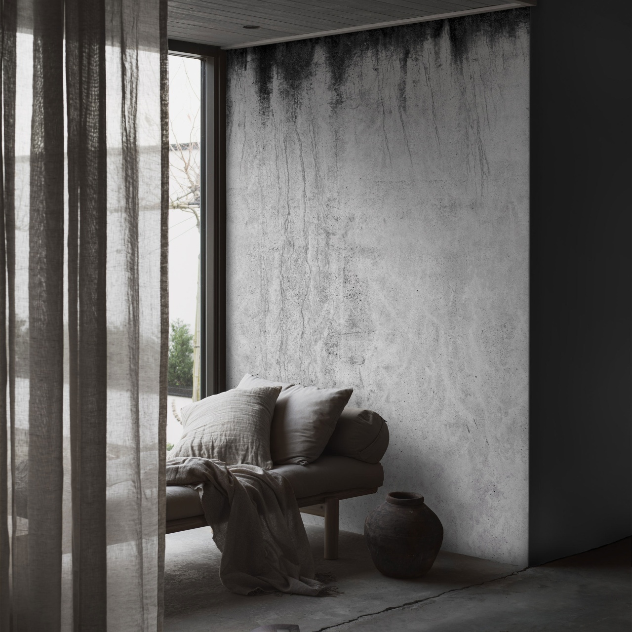 Fototapet lavabil, Dark Concrete 9513W