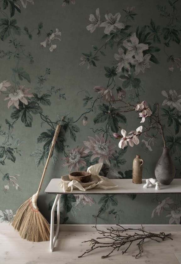 Fototapet lavabil, Faded Passion Sage Green, Sandberg