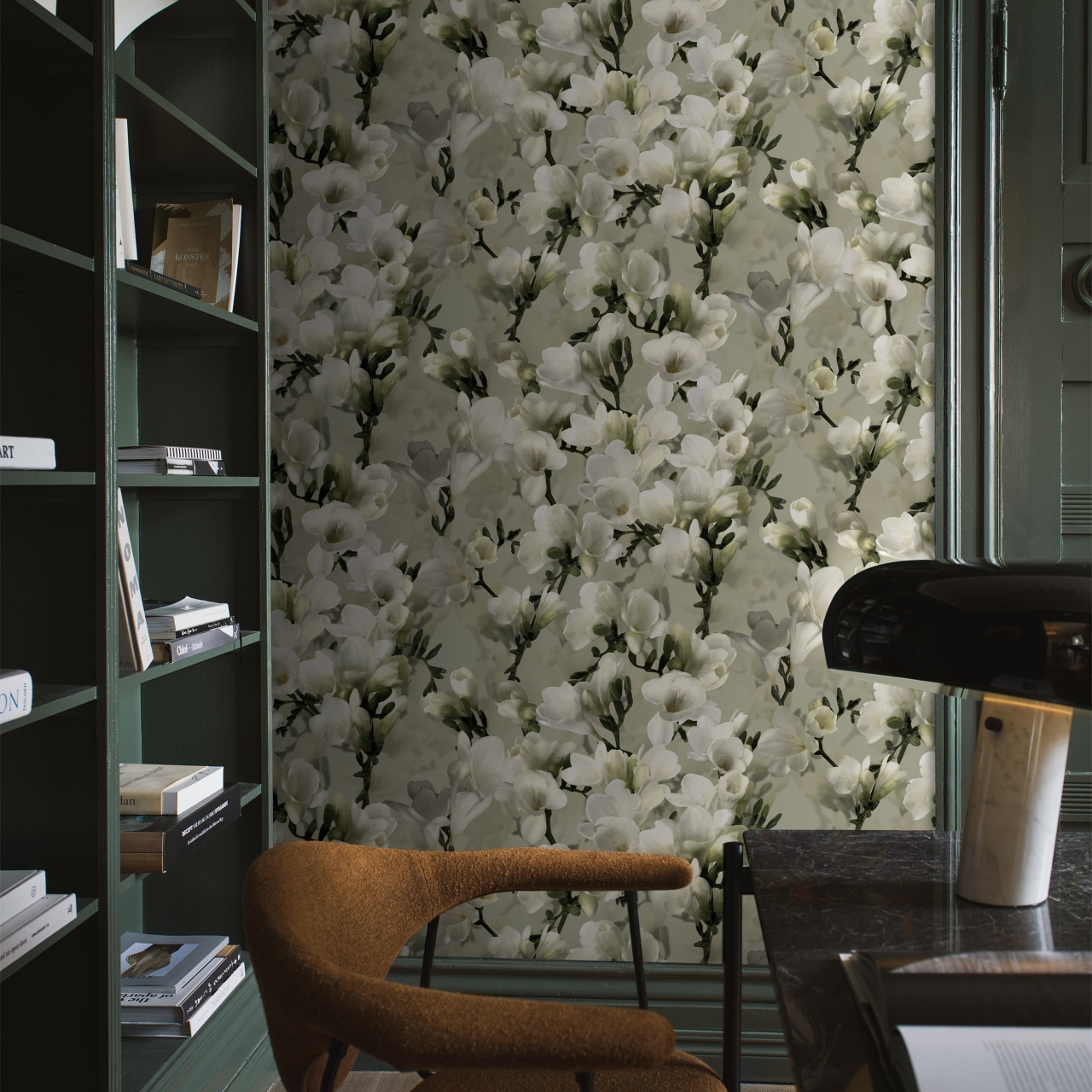 Fototapet lavabil, White Lily 9551W