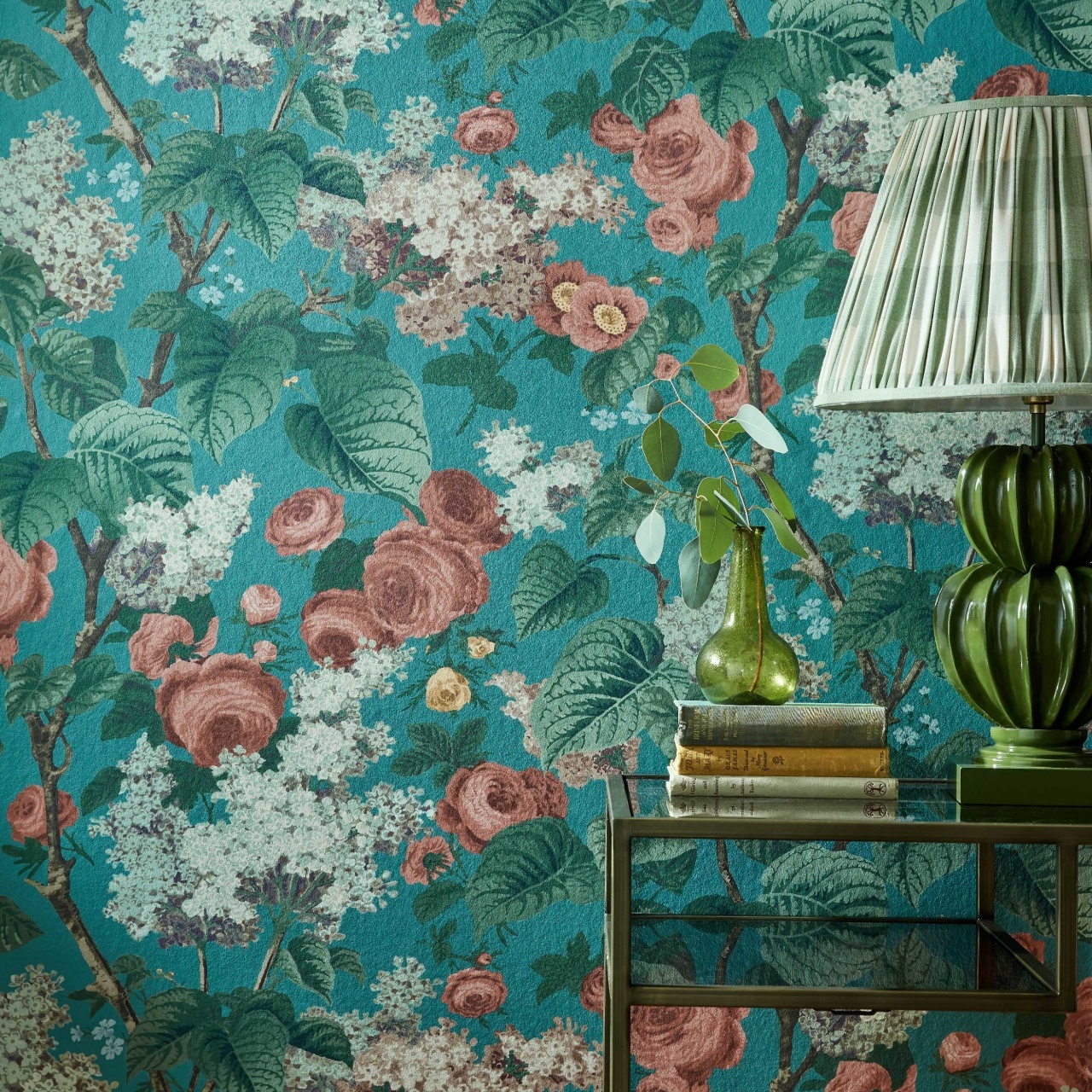 Tapet, Floribunda, Teal, 1838 Wallcoverings, 7mp / rola