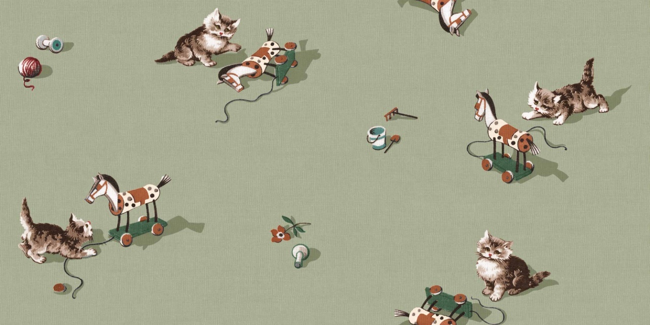 Tapet, Kittens, Mint, Coordonne, 5mp / rola