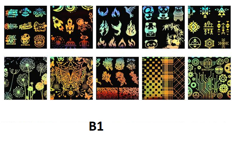 Set 10 folii de transfer Conny's B1