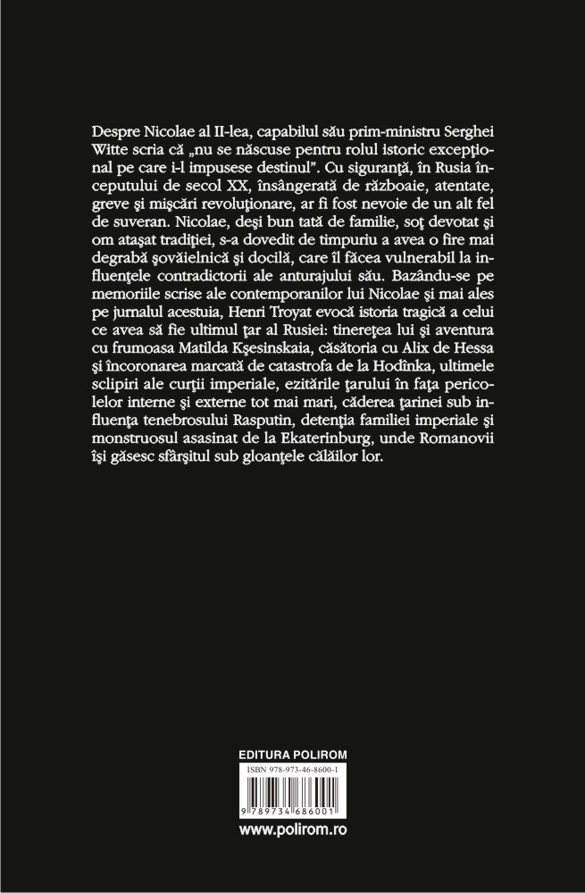 Nicolae al II-lea. Ultimul tar | Henri Troyat