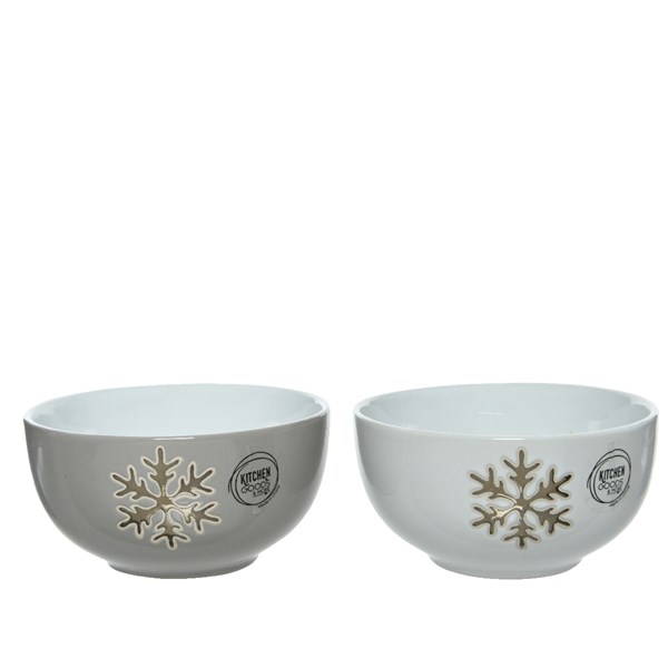 Bol - Shiny Glaze - Metallic Glaze - Snowflake - mai multe culori | Kaemingk