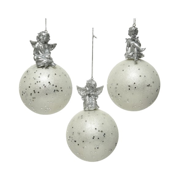 Glob - Angel on Top - Silver Glitter - mai multe modele | Kaemingk