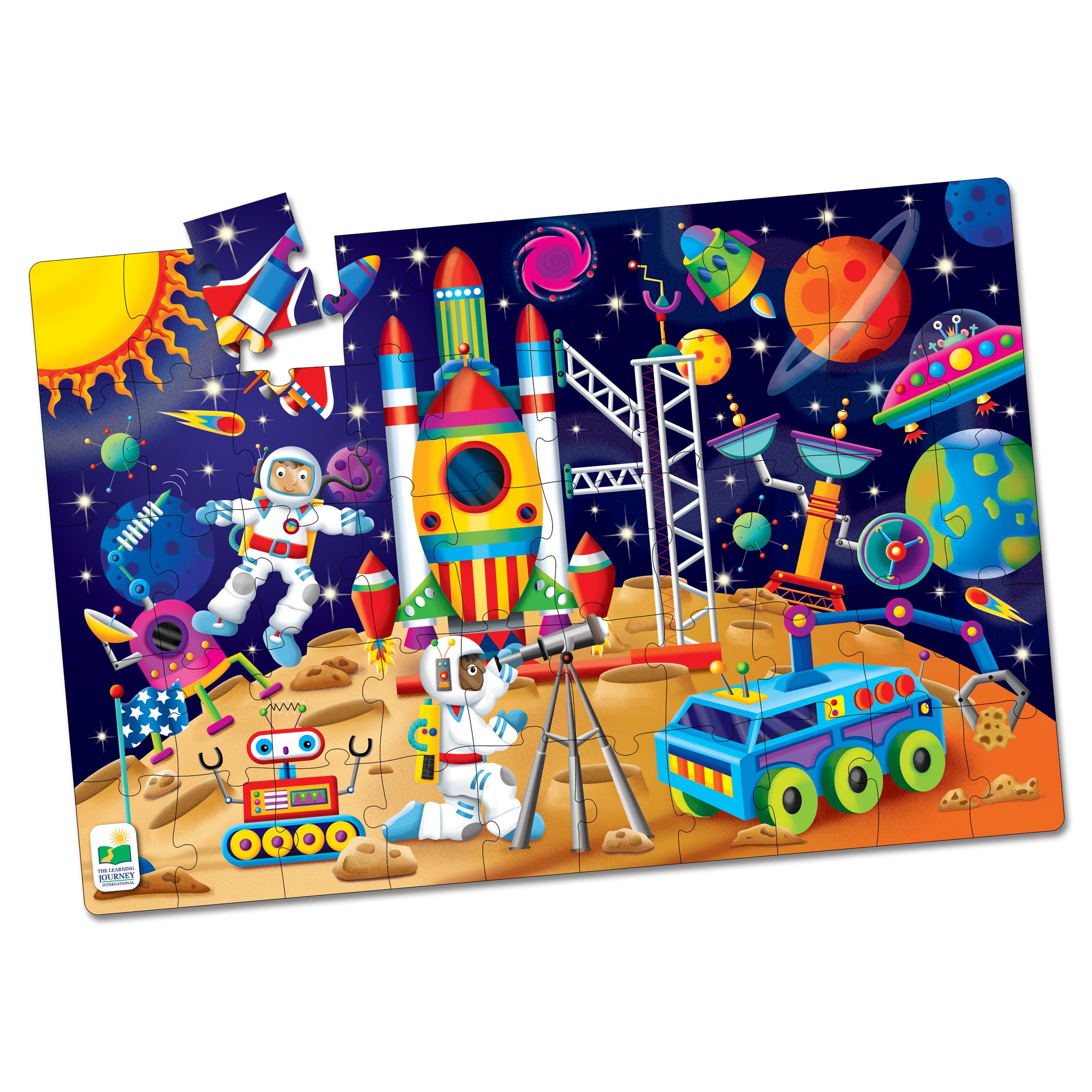 Puzzle 50 piese - Jumbo Floor - Out In Space | The Learning Journey
