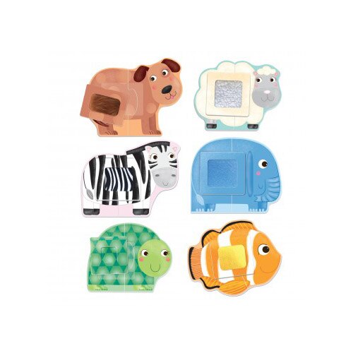 Puzzle educativ - Montessori Tactile Animals | Headu
