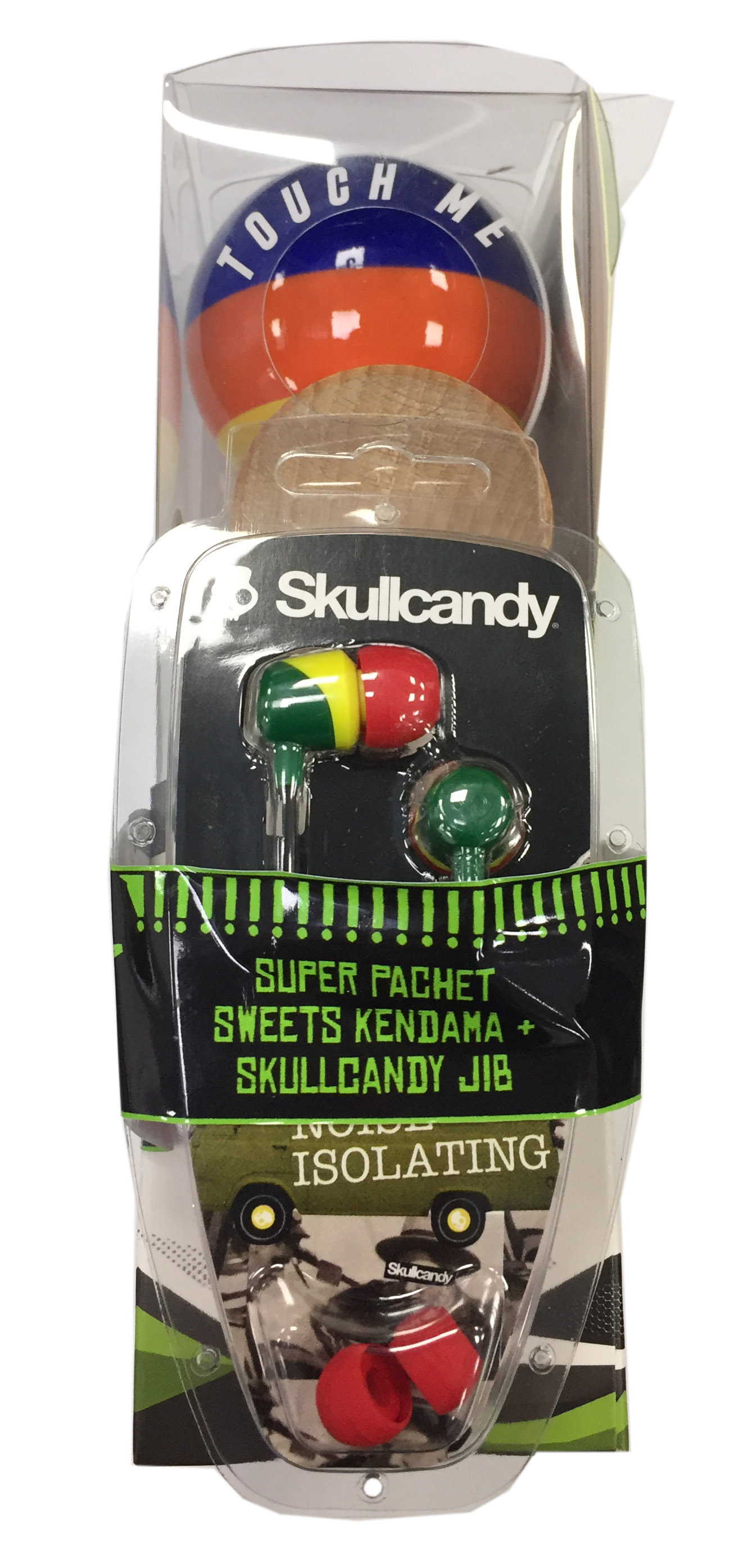 Pachet casti Skullcandy Jib Rasta + Kendama | H2O