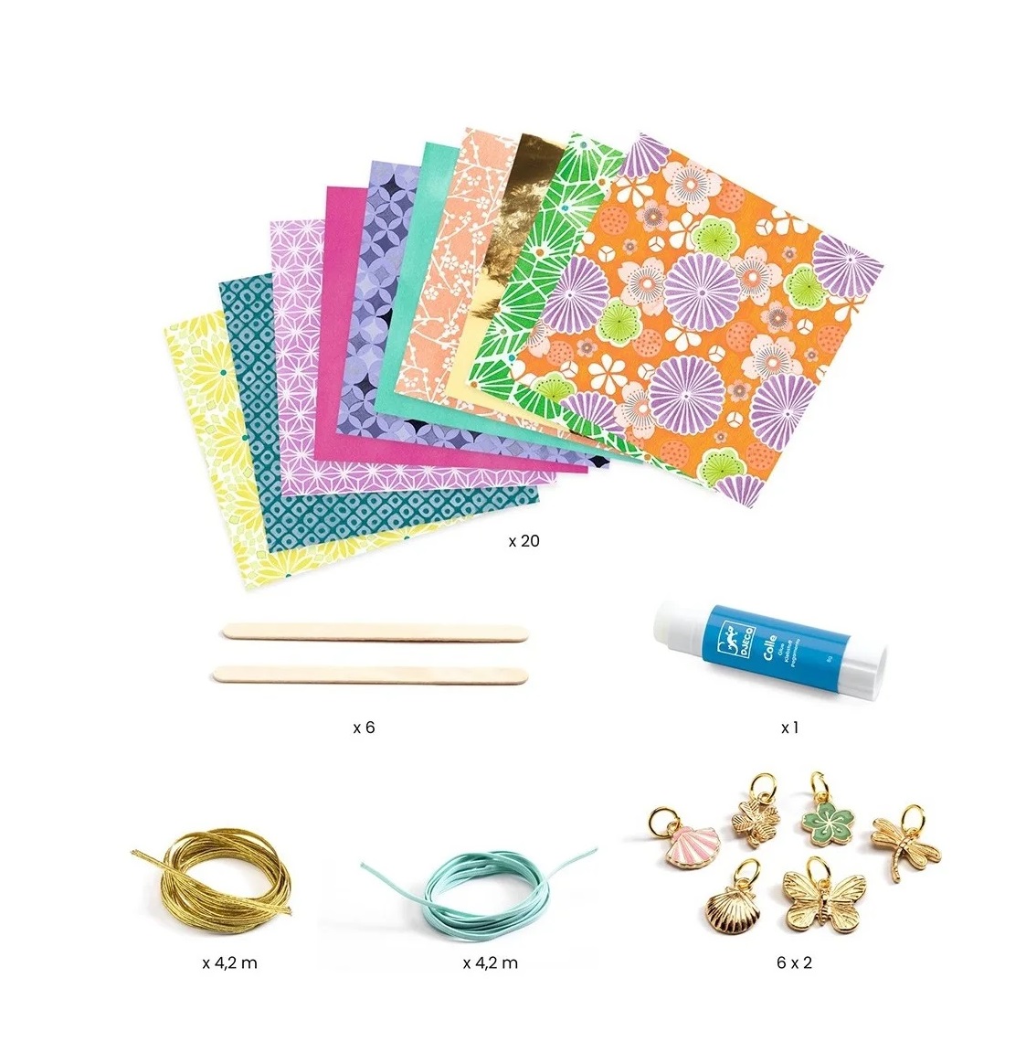 Kit creativ - Bratari cu margele din hartie cu detalii aurii | Djeco