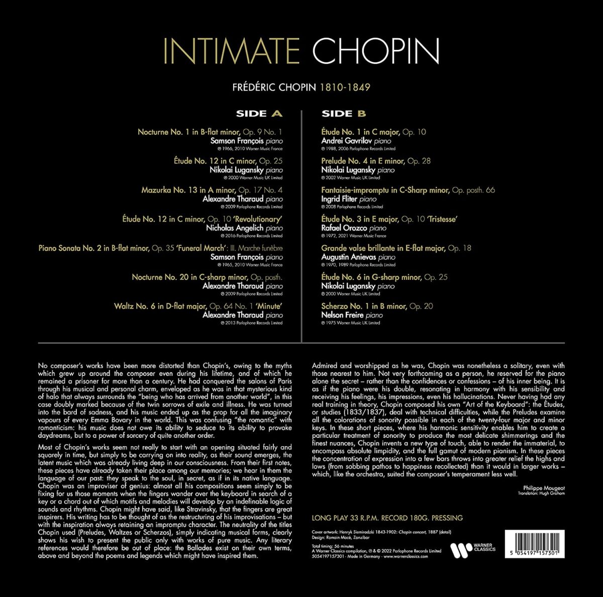 Intimate Chopin - Vinyl | Frederic  Chopin, Various Artists