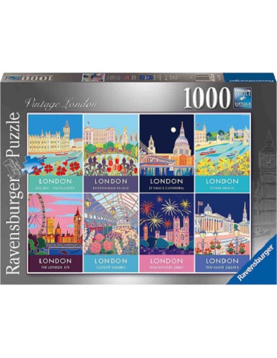 Puzzle clasic - Londra Vintage - 1000 piese | Ravensburger