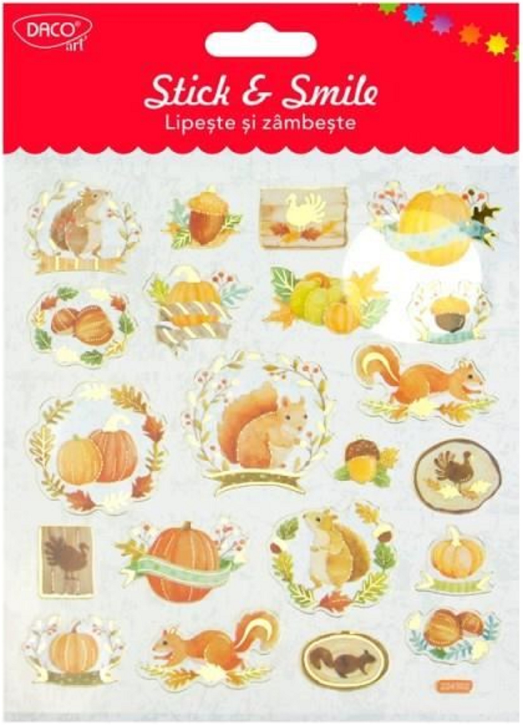 Set stickers - Lipeste si zambeste - Veverite si dovlecei | Daco