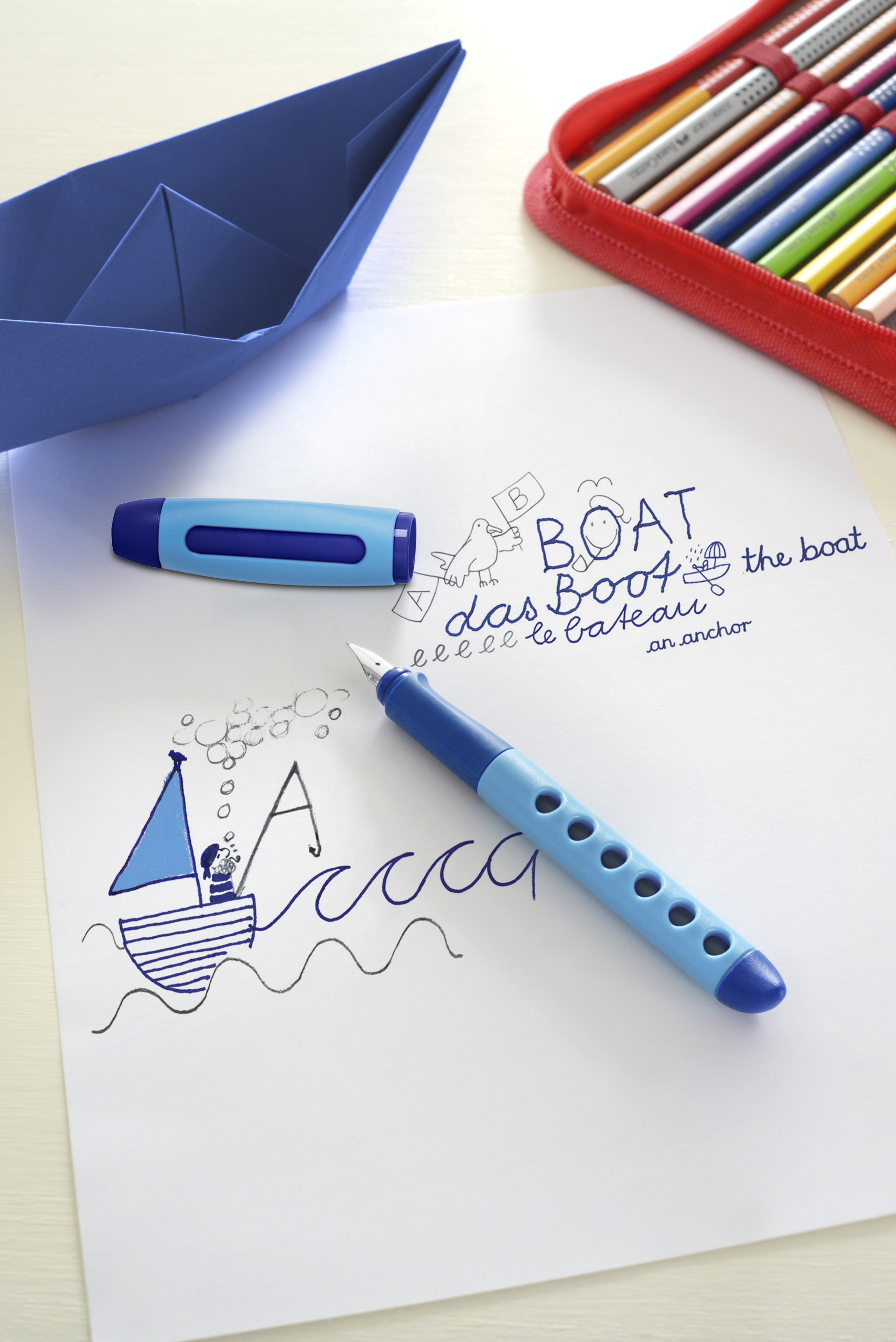 Stilou - Faber-Castell - Scribolino - Albastru, stangaci | Faber-Castell