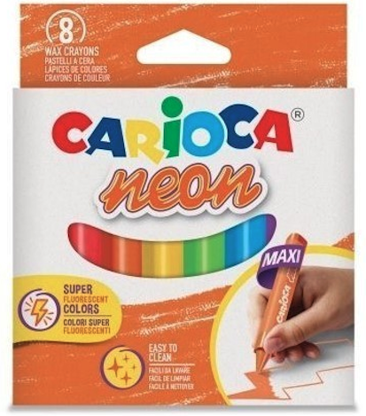 Set 8 creioane cerate - Neon | Carioca