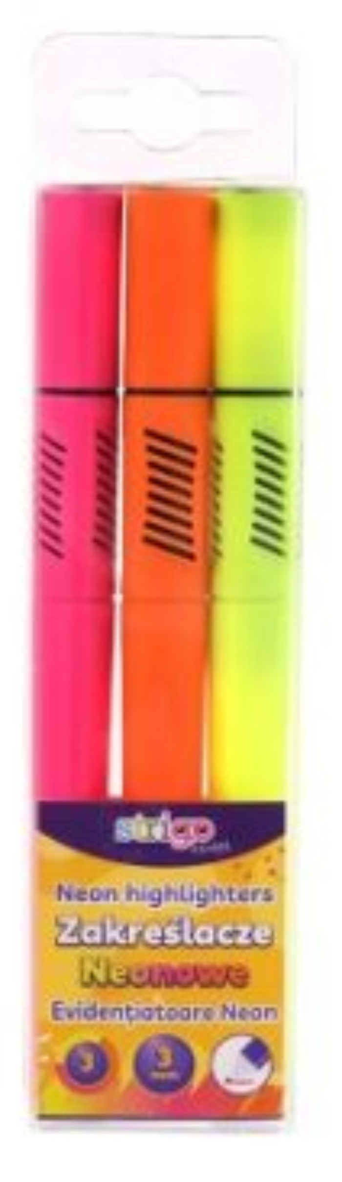 Set 3 evidentiatoare triunghiulare - Multicolor | Strigo
