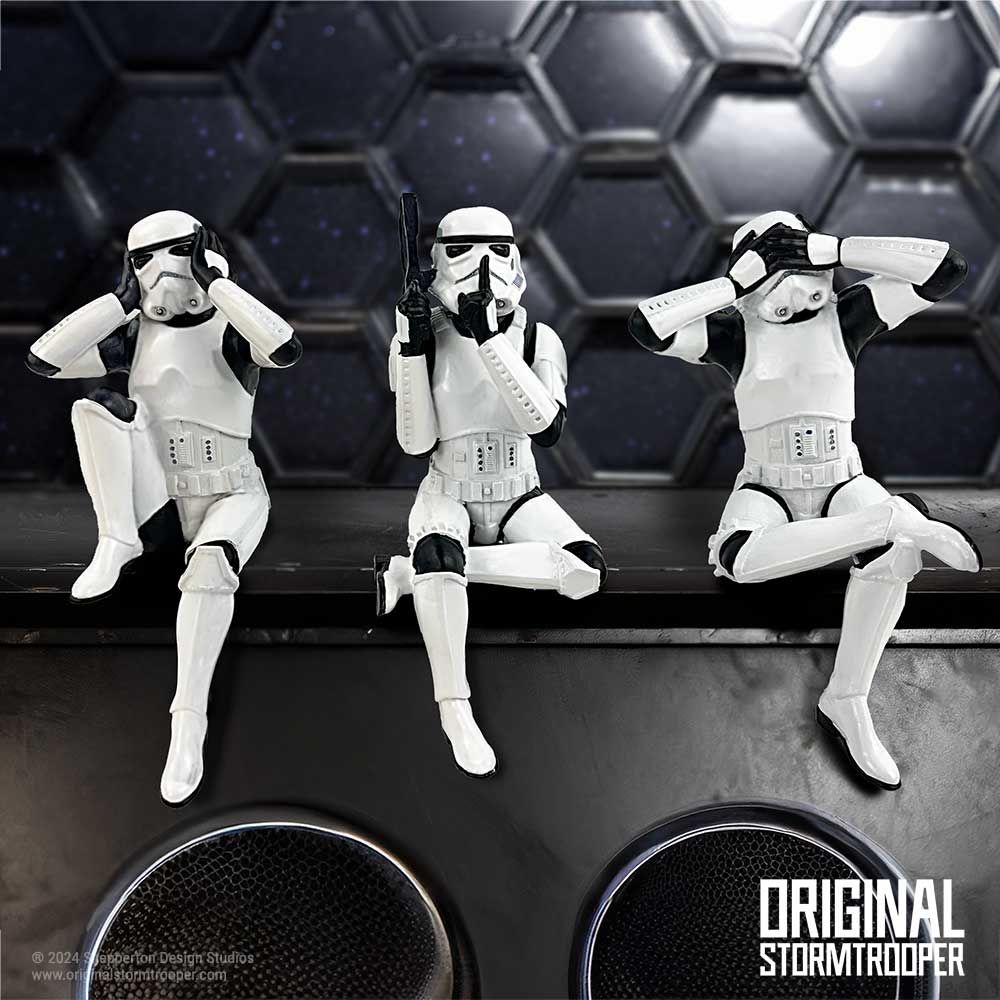 Set 3 figurine - Three Wise Sitting Stormtroopers | Nemesis Now