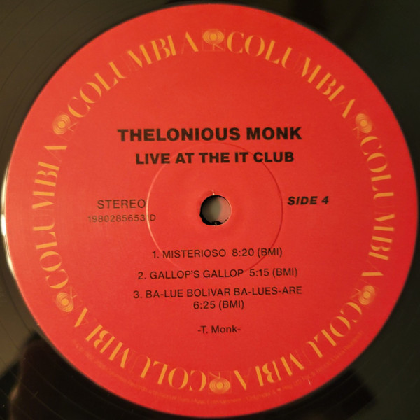 Live At The It Club - Vinyl | Thelonious Monk