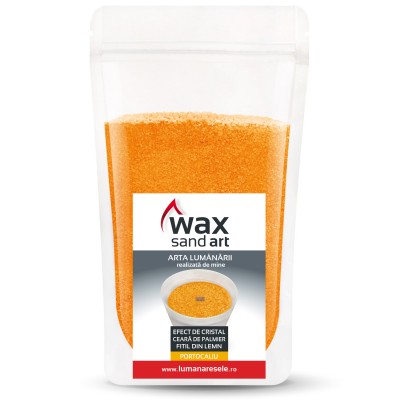 Lumanare - WaxSandArt Portocaliu Parfum Portocala - 250 g | Lumanaresele
