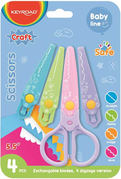 Set foarfeca creativa + 4 rezerve - Baby Line | Keyroad