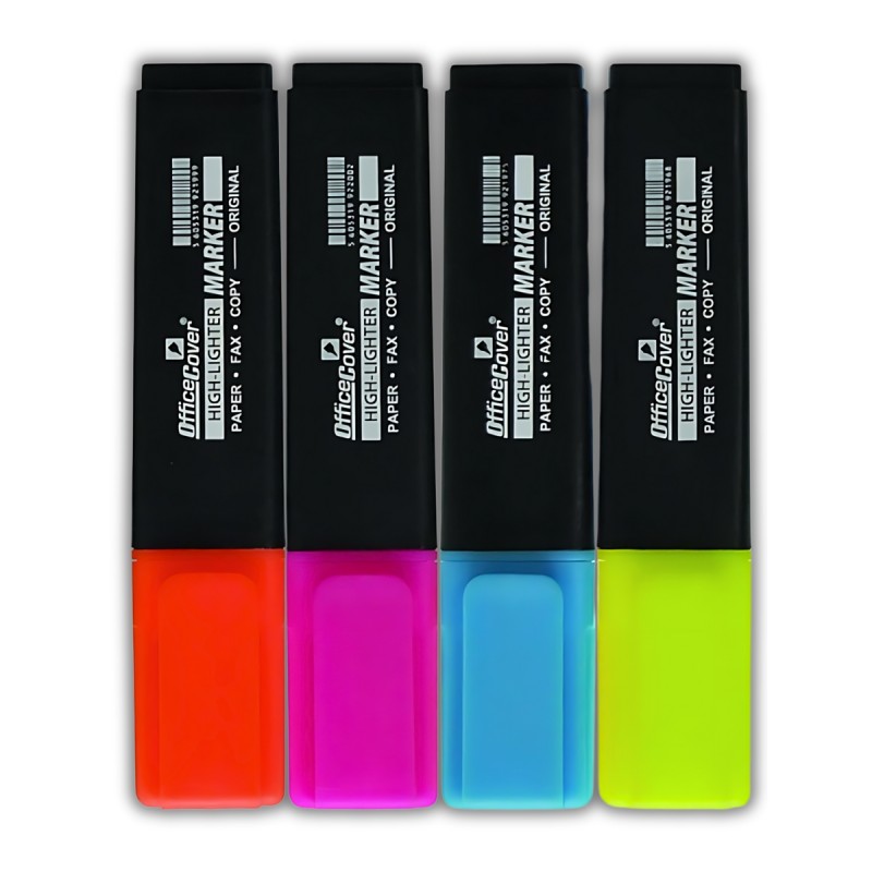 Set 4 textmarkere - Multicolor | Office Cover