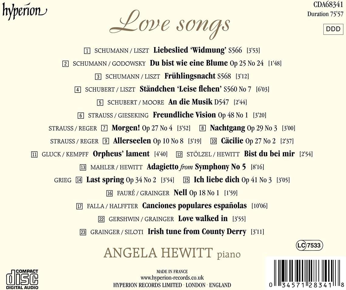 Love Songs | Angela Hewitt