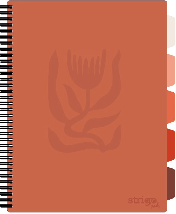 Caiet cu spirala si separatoare -  Pads Project Book - Floral - A4, Matematica | Strigo