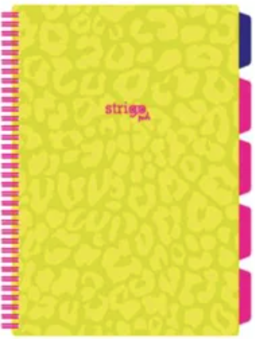 Caiet cu spirala si separatoare -  Pads Project Book Neon - A4 Dictando | Strigo
